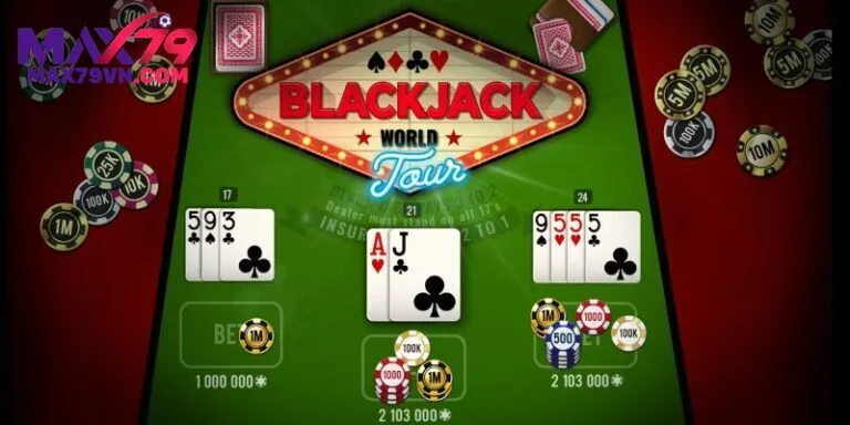 Lượt chơi của người chia bài trong Blackjack Max79