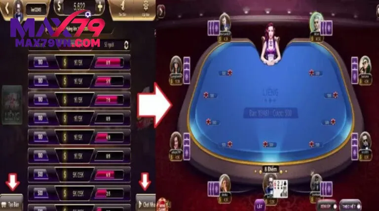 Cách tính tiền trong Liêng Max79